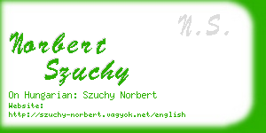 norbert szuchy business card